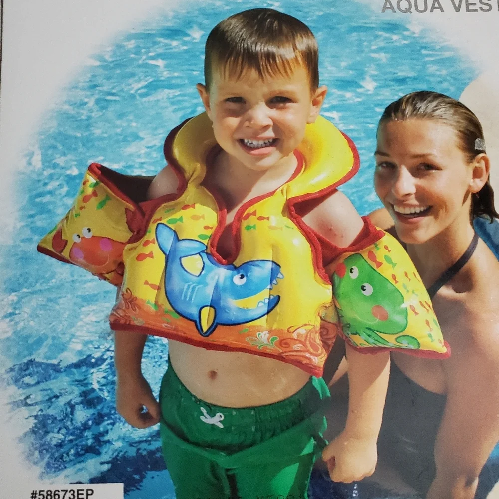 Intex Swim Vest Aqua 26" x 17.5" - Picture 1 of 10